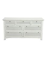 Commode blanche de mercerie 7 tiroirs en épicéa - Vénitiennes