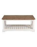 Table basse rectangulaire blanche en épicéa massif - Vénitiennes