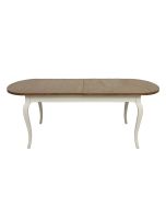 Table ovale extensible blanche en épicéa 10 à 12 personnes - Provence