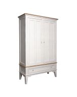 Armoire penderie 2 portes en pin massif et moulures en frêne massif - Esquisse