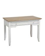 Bureau 1 tiroir en pin massif et plateau en frêne massif - Esquisse