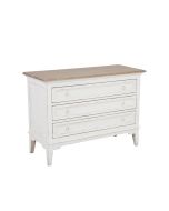 Commode 3 tiroirs en pin massif et plateau en frêne massif - Esquisse