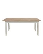 Table extensible blanche en pin 10 personnes et plateau en frêne massif - Esquisse