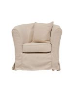 Fauteuil cabriolet en tissu écru - Bristol