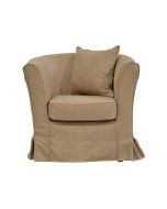 Fauteuil cabriolet en tissu marron clair - Bristol