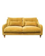 Canapé 3 places en velours moutarde - Vendôme