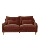 Canapé 3 places en velours terracotta  - Vendôme