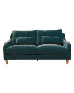 Canapé 3 places en velours vert cèdre   - Vendôme