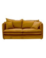 Canapé 4 places en tissu jaune moutarde - Hampton