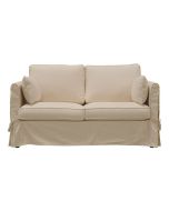Canapé 2 places en tissu crème - Welsh