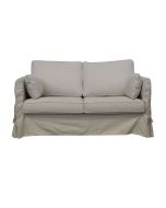 Canapé convertible 2 places en tissu beige sirocco 1419 - Welsh