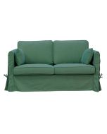 Canapé convertible 2 places en tissu vert sapin - Welsh