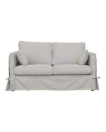 Canapé convertible 2 places en tissu gris clair - Welsh