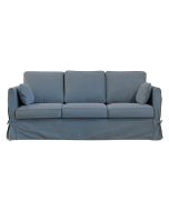 Canapé 4 places en tissu bleu orage - Welsh