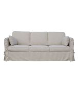 Canapé convertible 4 places en tissu écru - Welsh