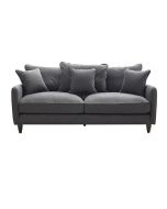 Canapé 4 places en tissu gris anthracite - Rivoli