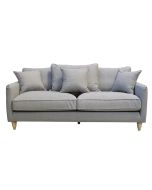 Canapé 4 places en tissu gris clair - Rivoli