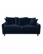 Canapé 4 places en velours bleu - Rivoli