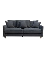 Canapé 4 places en tissu noir - Rivoli