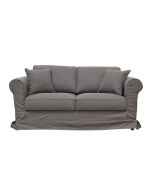 Canapé 2 places en tissu marron chocolat - Crowson