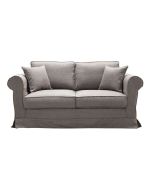 Canapé 2 places en tissu gris moyen - Crowson