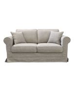 Canapé 2 places en tissu gris - Crowson