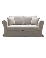 Canapé 2 places en tissu beige clair - Crowson