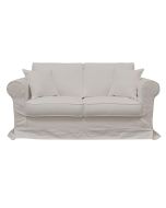 Canapé 2 places en tissu blanc - Crowson