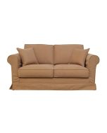 Canapé 2 places en tissu havane - Crowson