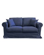 Canapé 2 places en tissu bleu - Crowson