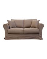 Canapé 2 places en tissu marron - Crowson