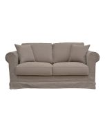 Canapé convertible 2 places en tissu beige - Crowson