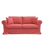 Canapé 3 places en tissu rouge - Crowson