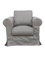 Fauteuil en tissu gris - Crowson