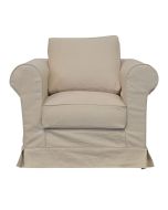 Fauteuil en coton beige - Crowson