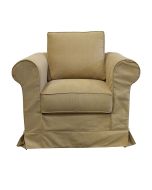 Fauteuil en coton marron  - Crowson