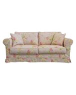 Canapé convertible 3 places en tissu rose fleuri - Crowson