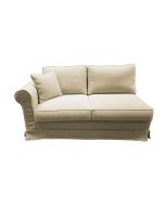 Canapé 3 places accoudoir gauche en tissu écru - Crowson