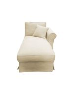 Méridienne accoudoir droit en tissu écru - Crowson