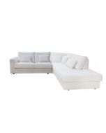 Canapé d'angle 5 places en tissu beige partie gauche - Baltimore