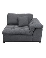 Module 1,5 place accoudoir droit en tissu gris anthracite - Stockholm