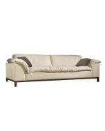 Canapé 3,5 places en tissu uni beige - Stockholm