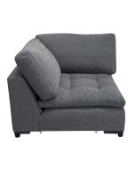 Module corner pour canapé d'angle en tissu gris anthracite - Stockholm