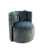Fauteuil velours pétrole - Paolo
