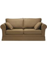 Canapé 2 places convertible couchage quotidien en tissu kaki - Montana