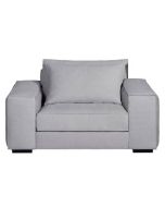 Fauteuil XL en tissu gris - Hudson