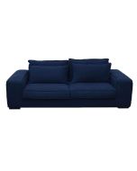 Canapé 3 places en tissu bleu foncé - Hudson XL