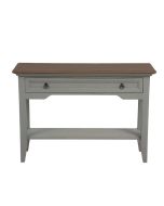 Console 1 tiroir en pin massif et plateau en frêne massif - Esquisse