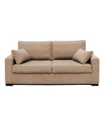 Canapé convertible 3 places en tissu beige - Malcolm