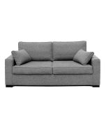 Canapé convertible 3 places en tissu gris clair - Malcolm